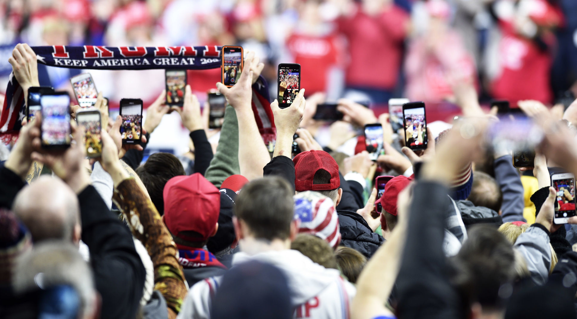When the president walks in the room, the cell phone cameras come out